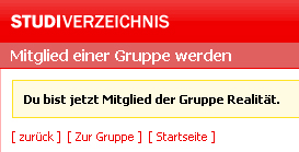 Sie sind jetzt in der Gruppe Realität.