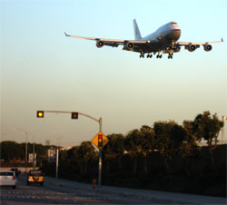 747 landet in LA